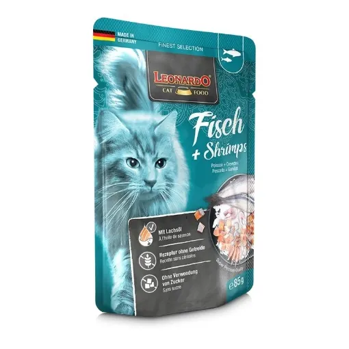 LEONARDO PESCE GAMBERETTI  85 GR  UMIDO GATTO 
