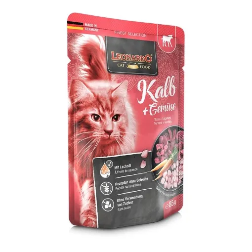 LEONARDO VITELLO E VERDURE  85 GR  UMIDO GATTO 