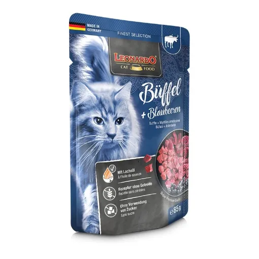 LEONARDO BUFALO E MIRTILLI  85 GR  UMIDO GATTO 