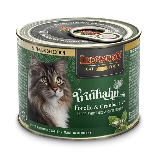 LEONARDO TACCHINO TROTA 200 GR. SUPERIOR UMIDO GATTO  COMPLETO 
