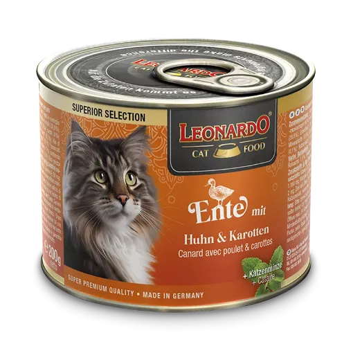 LEONARDO ANATRA POLLAME 200 GR. SUPERIOR UMIDO GATTO  COMPLETO 