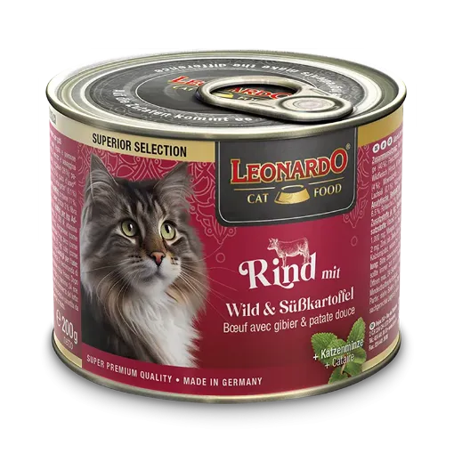 LEONARDO MANZO CON SELVAGGINA 200 GR. SUPERIOR UMIDO GATTO  COMPLETO