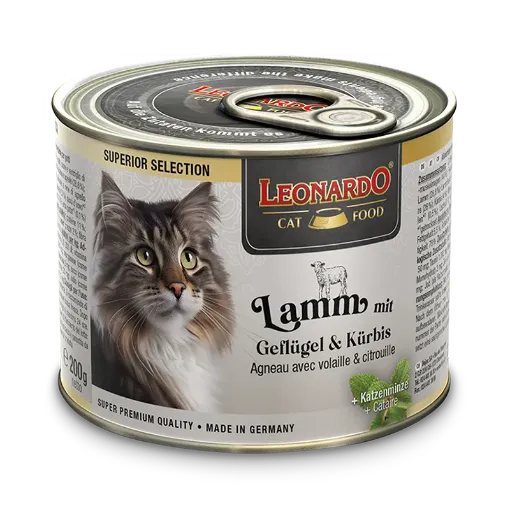 LEONARDO AGNELLO ZUCCA 200 GR. SUPERIOR UMIDO GATTO  COMPLETO
