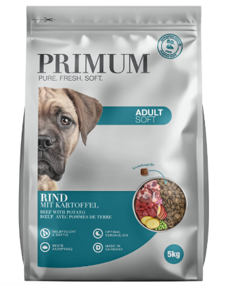 PRIMUM MANZO LIGHT 1,5 kg SEMIUMIDO GRAIN FREE 50/50 