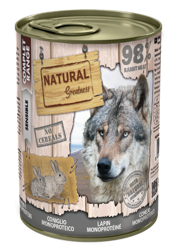 NATURAL GREATNESS  MONO CONIGLIO 400 Gr  UMIDO CANE 